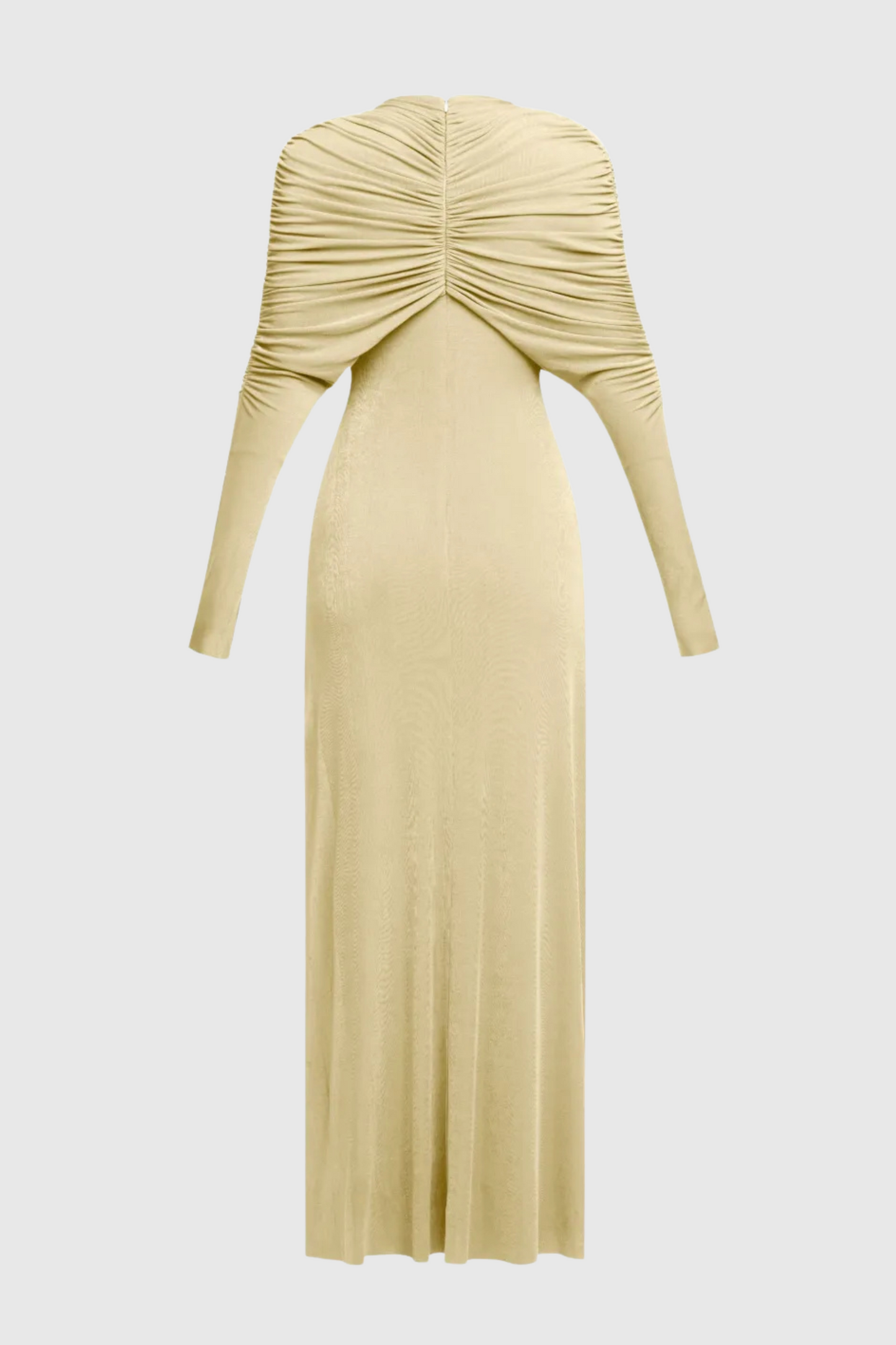 Natosha Ruched Knot Cape Maxi Dress - Yellow