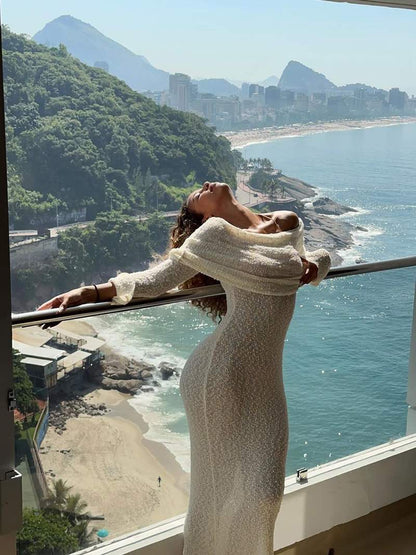 Nayara | Elegant Off Shoulder Maxi Dress