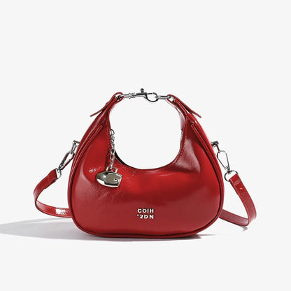 Simple Versatile Solid Color Shoulder Messenger Handbag