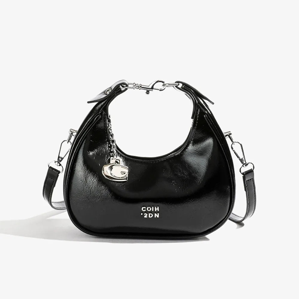 Simple Versatile Solid Color Shoulder Messenger Handbag