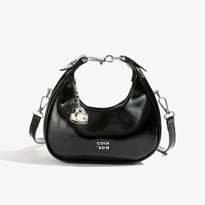 Simple Versatile Solid Color Shoulder Messenger Handbag