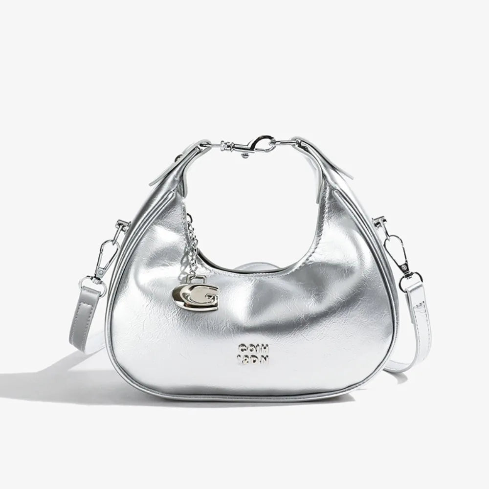 Simple Versatile Solid Color Shoulder Messenger Handbag