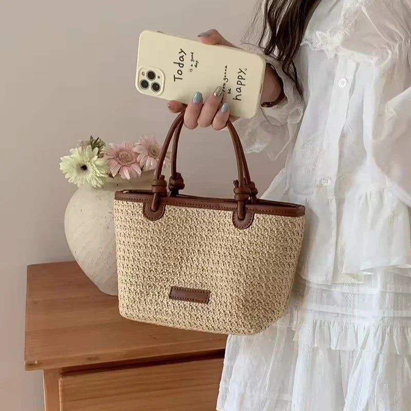 Straw Woven Rattan Summer Crossbody