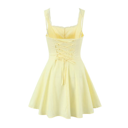 New Lace-Trimmed Strappy Dress