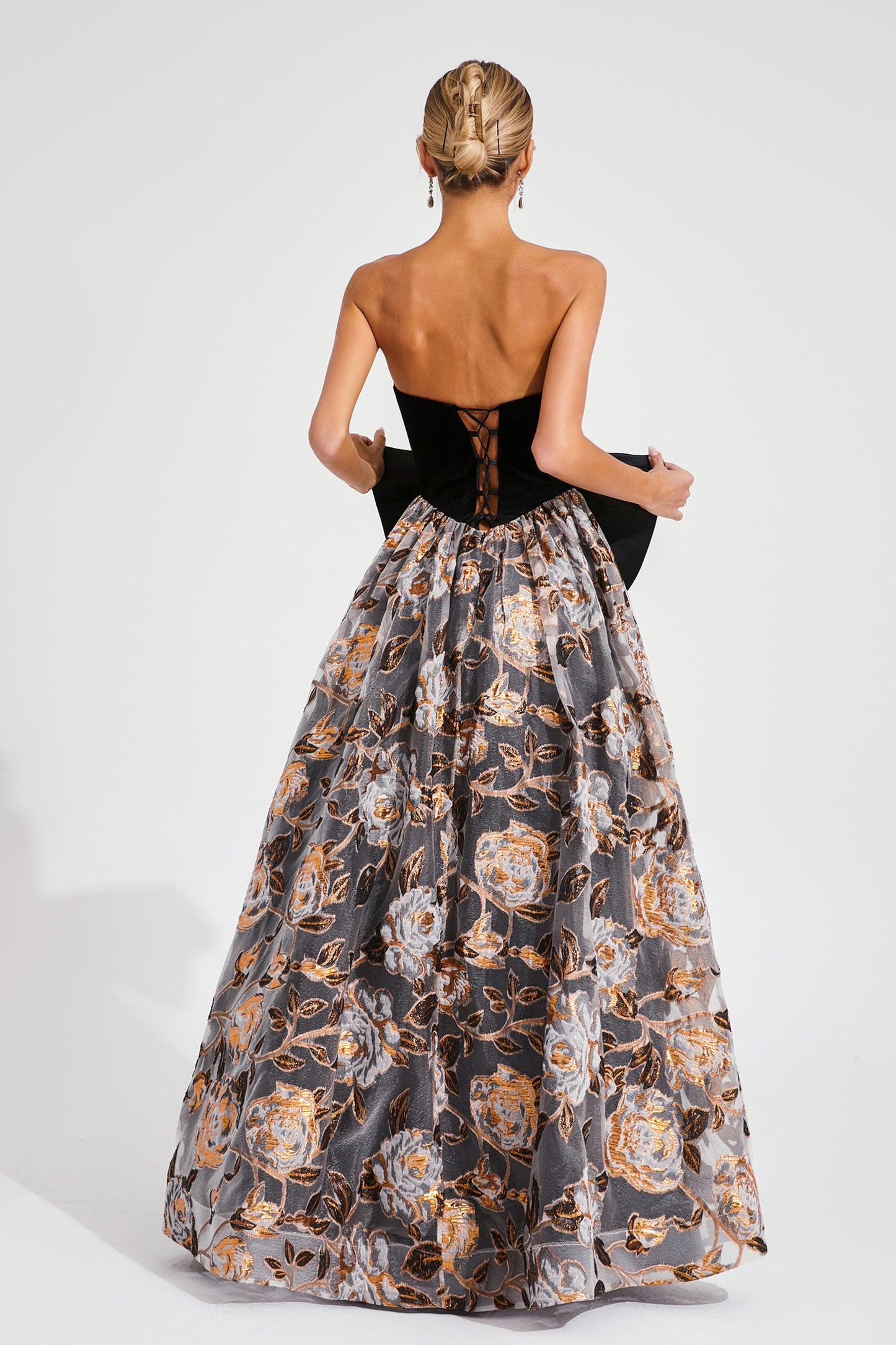Newton Black Bow Off Shoulder Dress