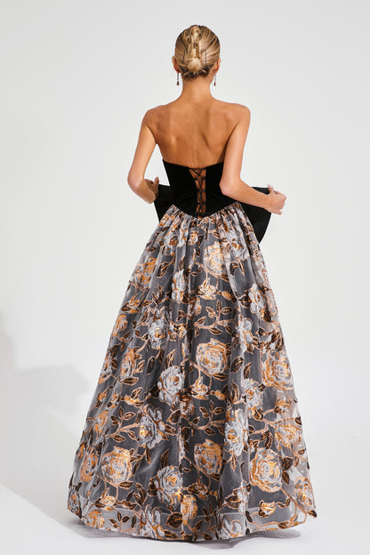 Newton Black Bow Off Shoulder Dress