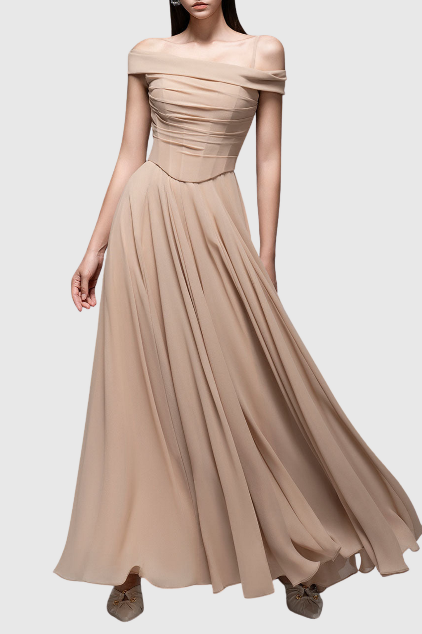 Nowa Off Shoulder Corset Maxi Dress
