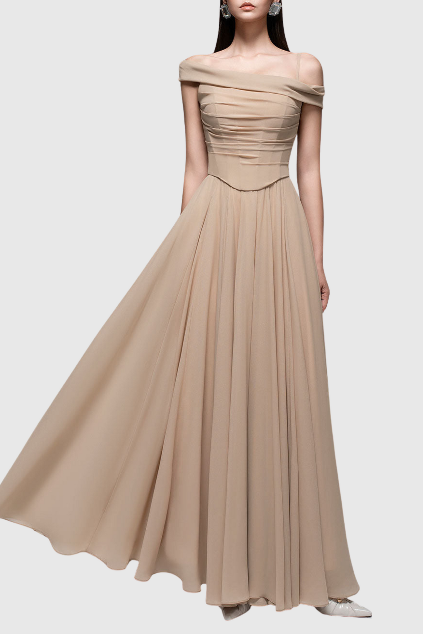 Nowa Off Shoulder Corset Maxi Dress