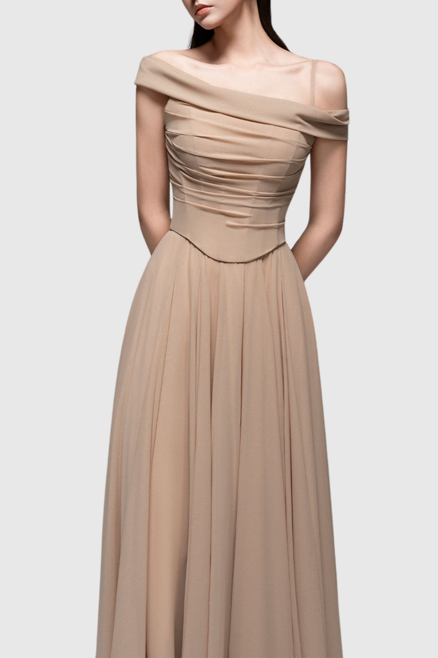 Nowa Off Shoulder Corset Maxi Dress