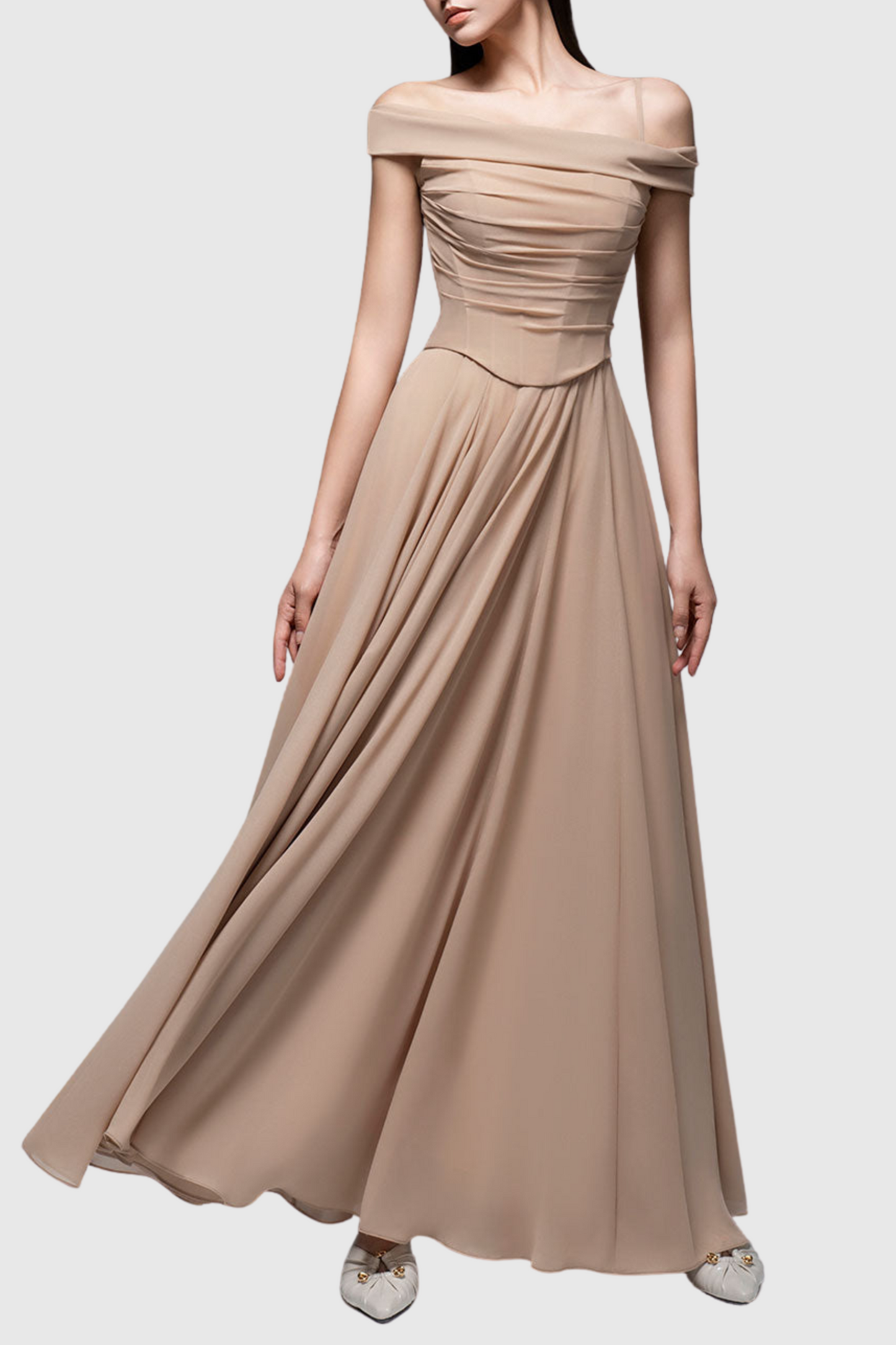 Nowa Off Shoulder Corset Maxi Dress