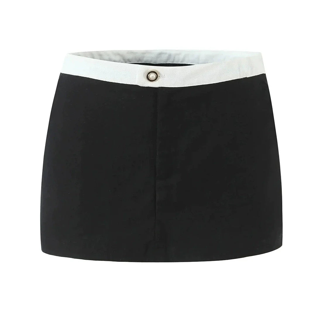 Vivianna Black Tweed Skirt Set