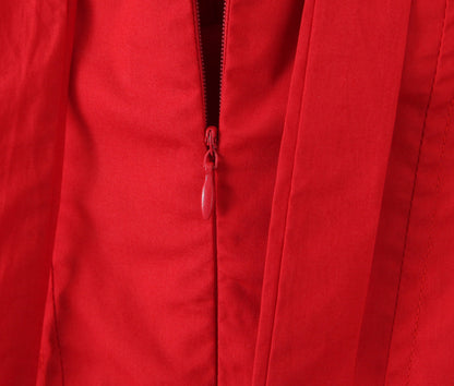 Red - Backless Halter Bodycon Dress