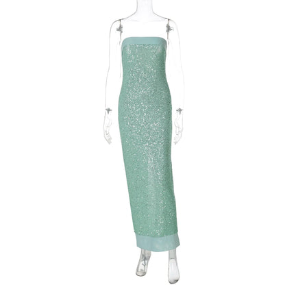 Collette Backless Sequin Gown