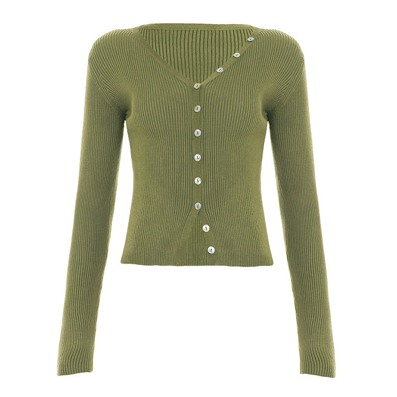 Quetzalli Button-Up Knit Top