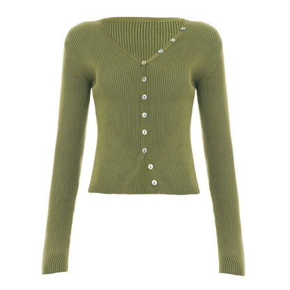 Quetzalli Button-Up Knit Top