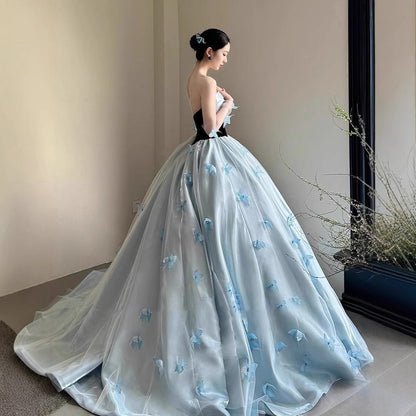 Strapless High School Graduation Gown Princess Style