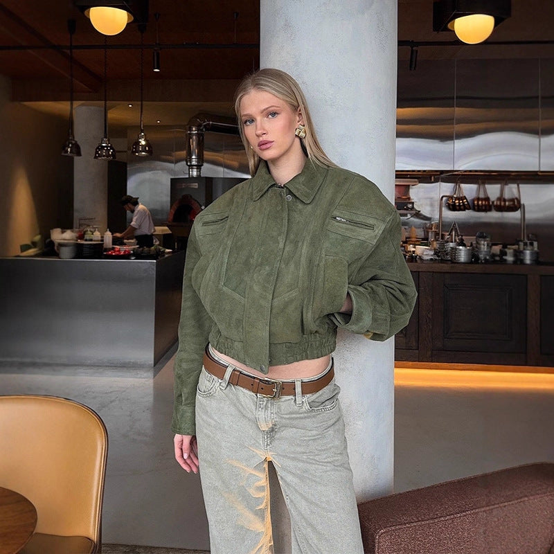 Star Lapel Crop Jacket