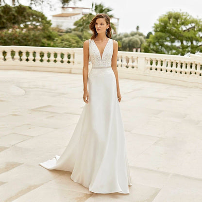 Vintage Lace Slim Wedding Dress