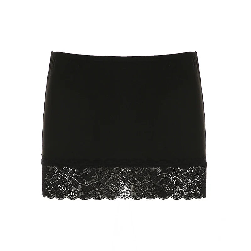 Adalae Bodycon Lace Mini Skirt