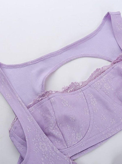 Backless Hip Elegant Cutout Slim Lace Dress