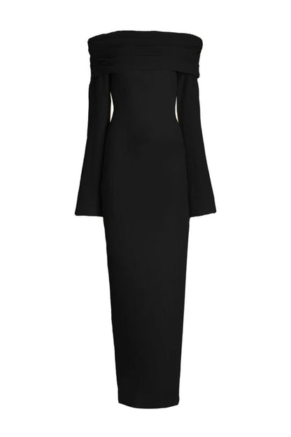 Liz Off Shoulder Maxi Knit Dress