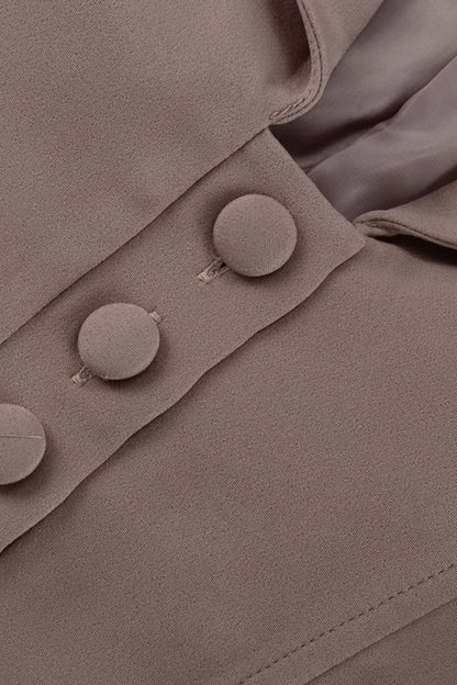 Victoria Deep V-neck Blazer & Mini Skirt Set