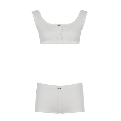 Amilya Ribbed Knit Short Set