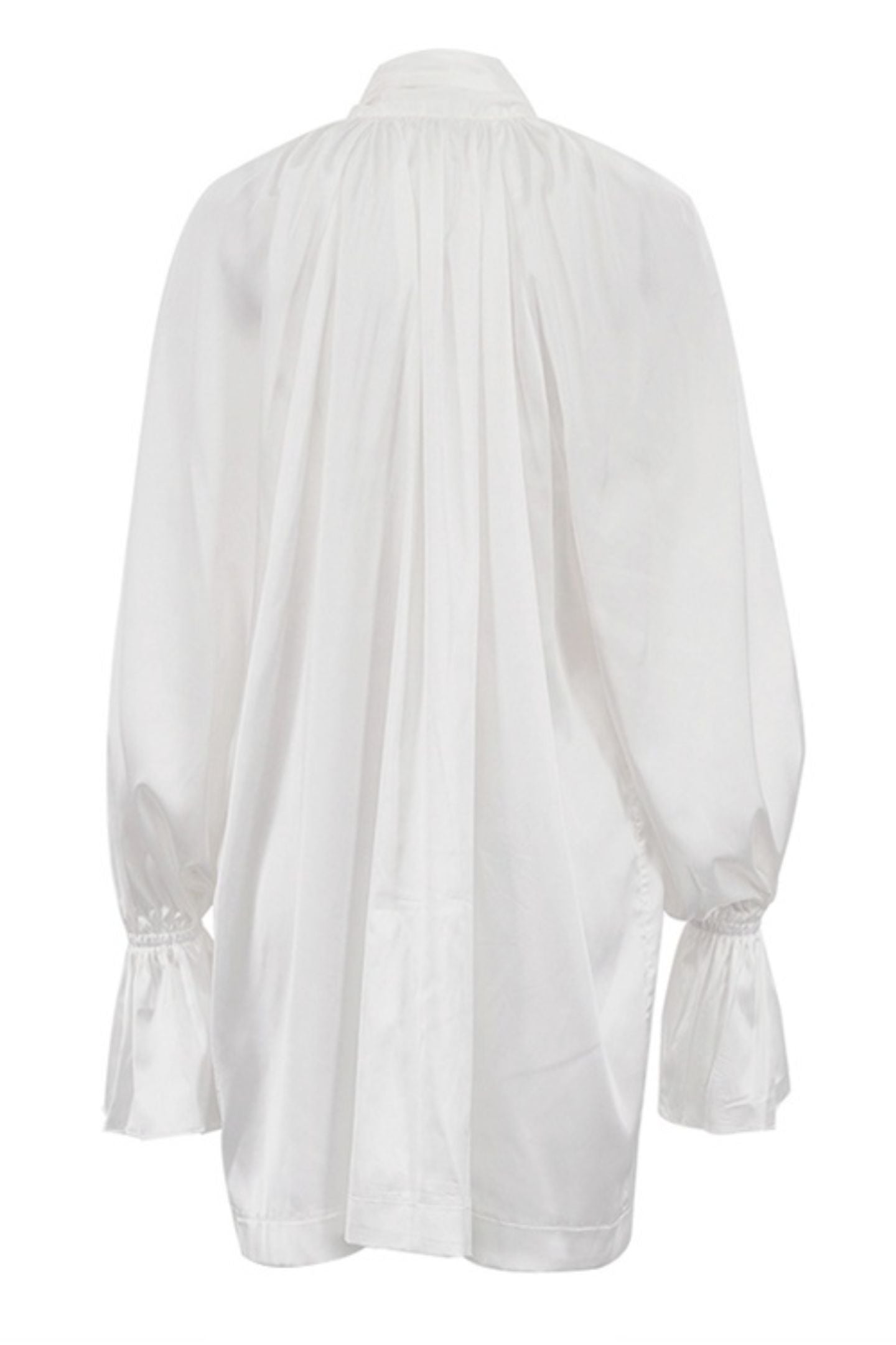 Bradley Tie Neck Satin Mini Shirt Dress