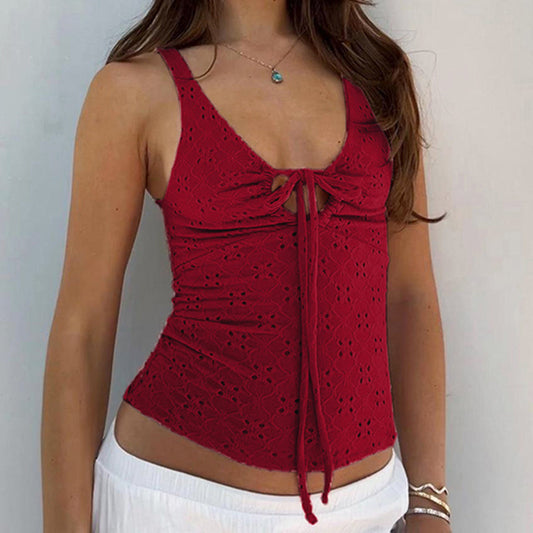 Maison Lace-Up Tank Top
