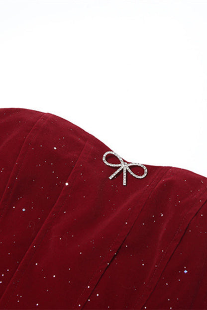 Marguerite Velvet Corset Mini Dress