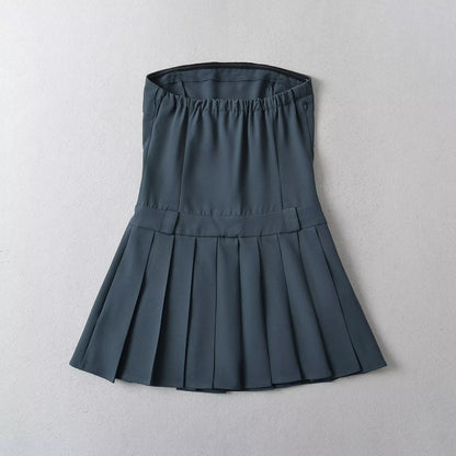 Gray – Sexy Strapless Tube A-Line Dress