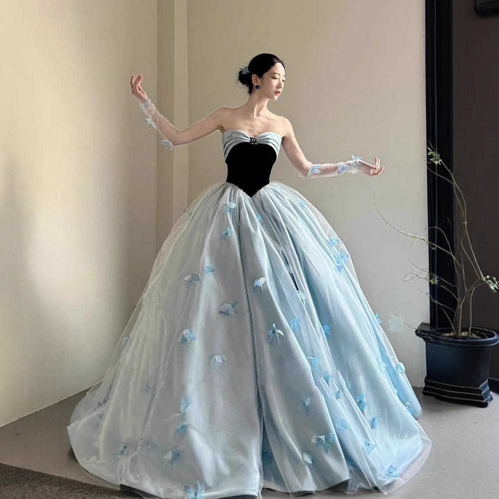 Strapless High School Graduation Gown Princess Style