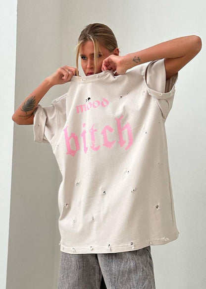 Distressed Oversized Graphic Tee