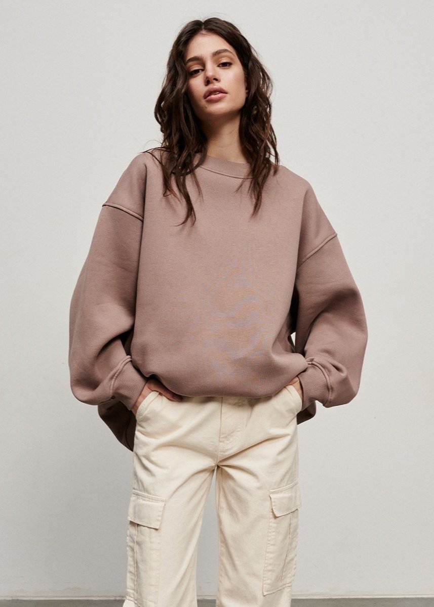 Oversized Green Sweatshirt - Relaxed Street Style