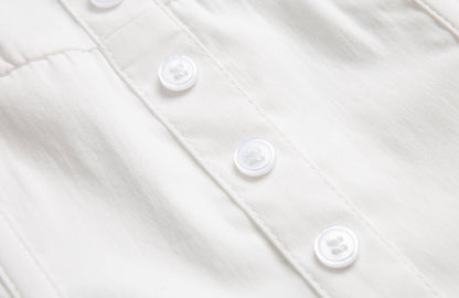 White - Vintage Slim-Fit Waist Dress