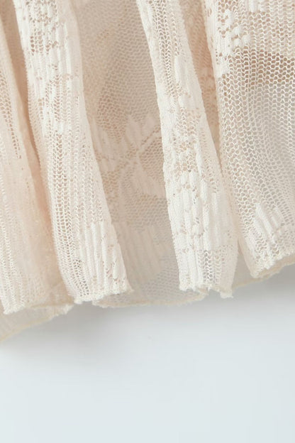 Odelia Sweetheart Lace Flare Mini Dress