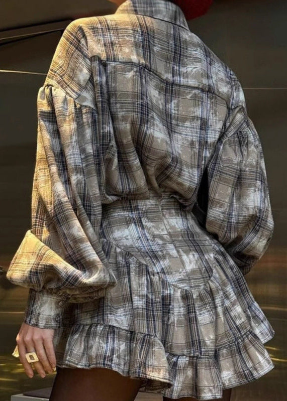 Highland Muse - Plaid Ruffle Skirt Set