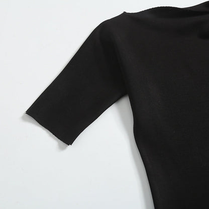 Black – Solid Color Slim Fit Bodycon Dress