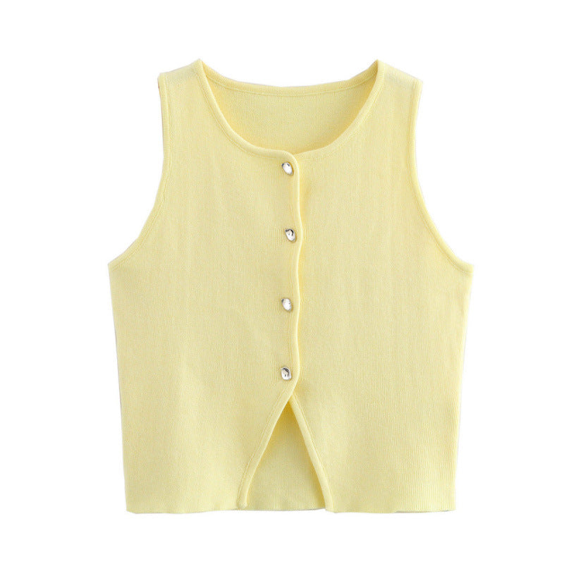 Novalee Cropped Knit Vest