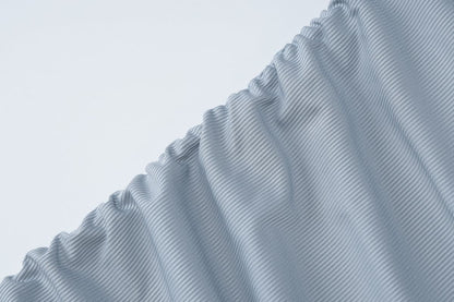 One shoulder ruched ribbed solid maxi dress