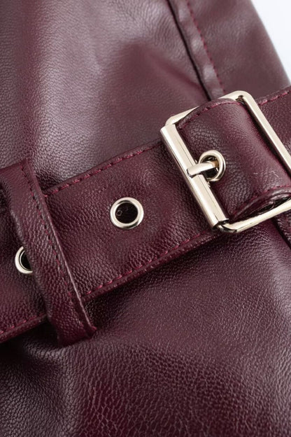 Dana Faux Leather Cropped Jacket