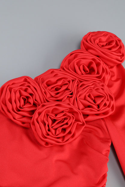 Gabrielle Floral One Shoulder Maxi Dress