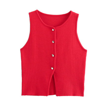 Novalee Cropped Knit Vest