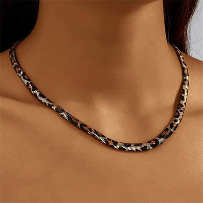 Fashion Leopard Print Choker NeckLace