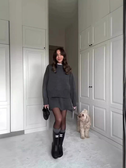 Harper - Knit Sweater and Skirt Set