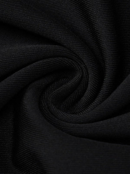 Deep Neck Cutout Lace Maxi Dress