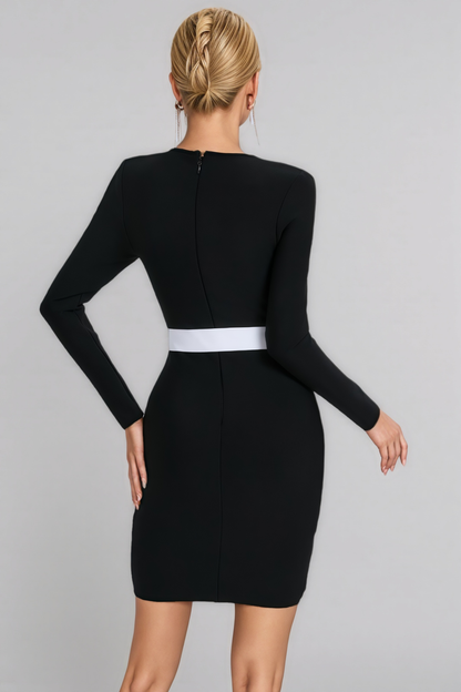 Niamh Long Sleeve Wrap Mini Dress