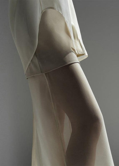 Elise Mesh Shirt and High-Waist Skirt Set