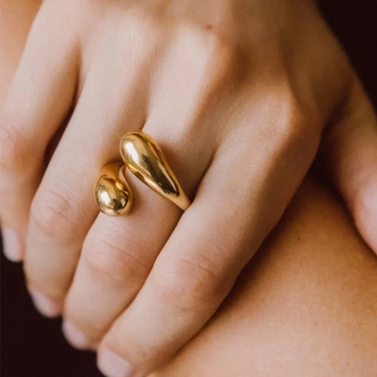 Minimalist Titanium Steel Open Stacking Ring