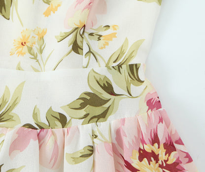 White - Fashion Floral Slim-Fit Sundress